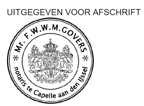 Uitgegeven voor afschrift - Stempel